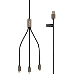Dörr USB Charging Cable 3-in-1 oplaadkabel 35 cm titan black
