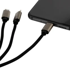 Dörr USB Charging Cable 3-in-1 oplaadkabel 35 cm titan black