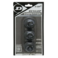 Online Dunlop Competition squashbal black 3-pack