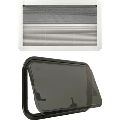 Online DWS Camping  Klapraam getint inclusief combihor wit 1200 x 500  mm