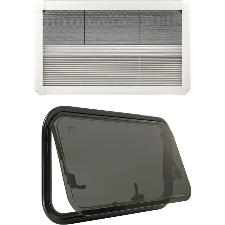 Online DWS Camping Klapraam getint inclusief combihor wit 900 x 500 mm