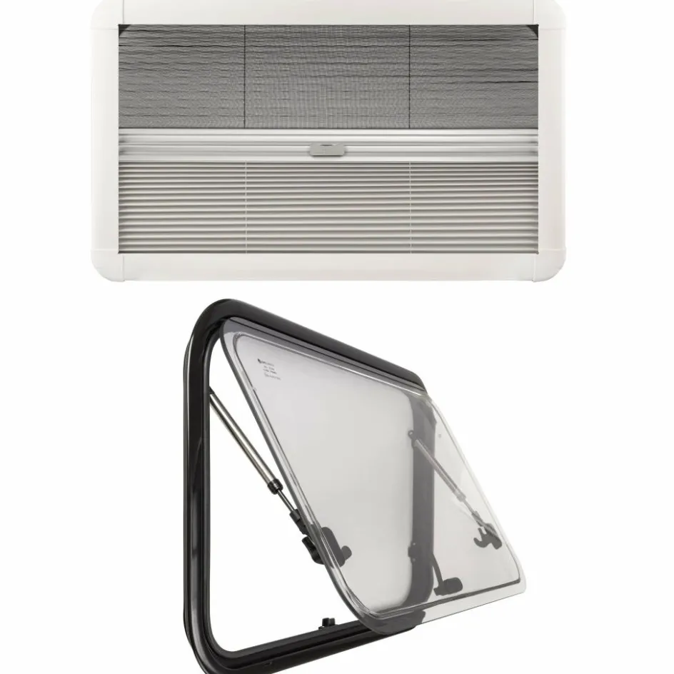 Outlet DWS Camping Klapraam transparant inclusief combihor wit 700 x 400 mm