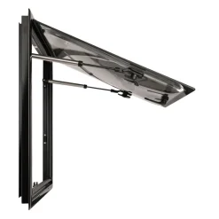 Outlet DWS Camping  Rechthoekig klapraam inclusief combihor zwart  500 x 500 mm