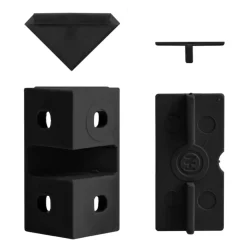 DWS Meubelverbinders 4 gaats zwart per 10 stuks