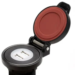 DWS USB Dual inbouw wandcontactdoos 12 - 24V