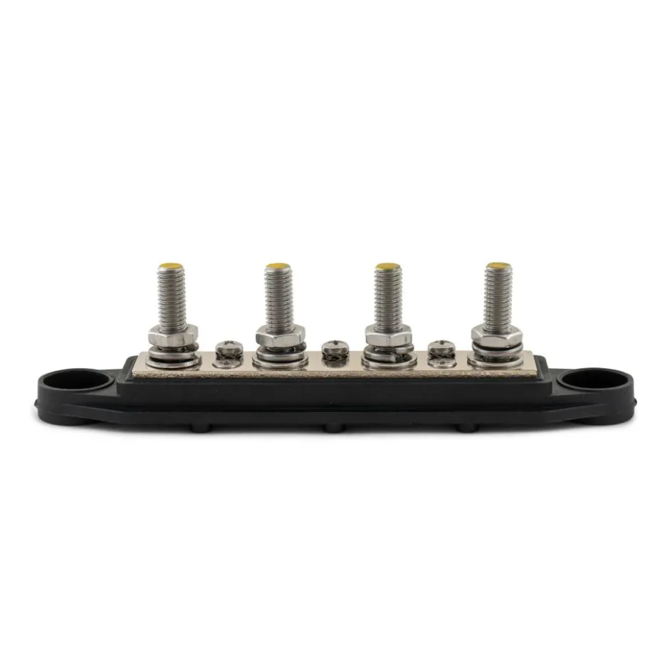 DWS Verdeelstrip met afdekkap 4 punts zwart