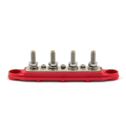 DWS Verdeelstrip met afdekkap 4 punts rood