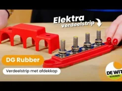 DWS Verdeelstrip met afdekkap 4 punts rood