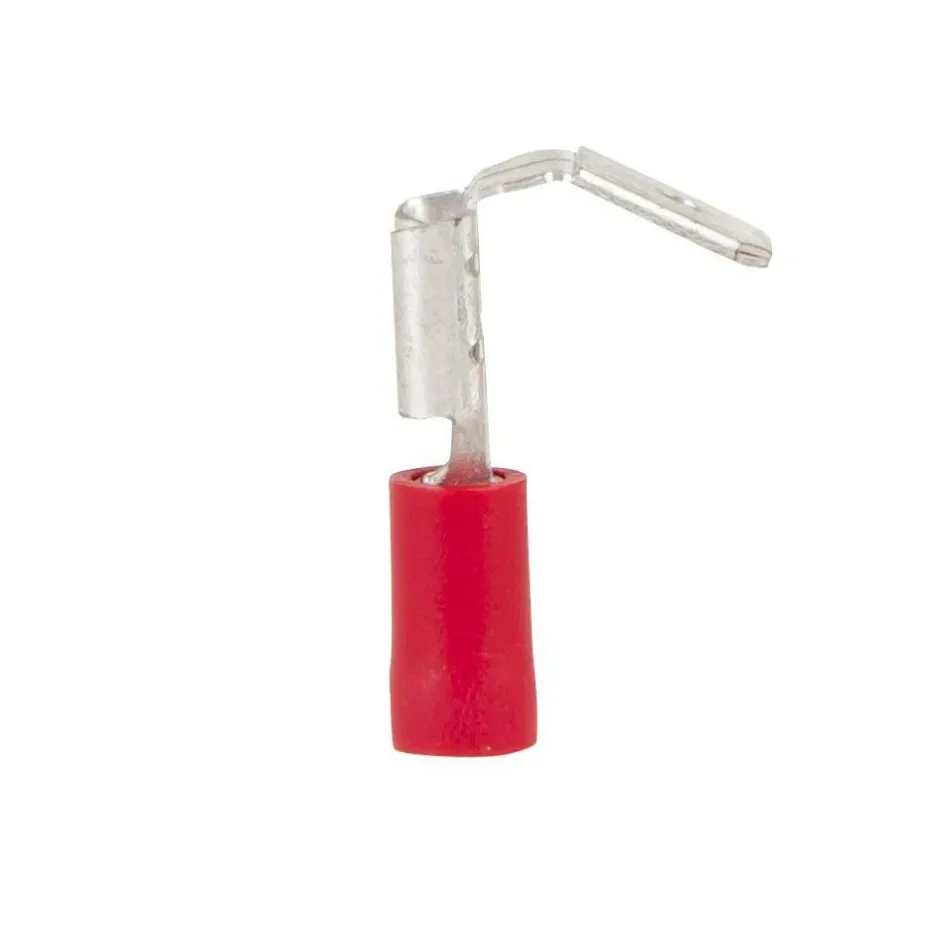 DWS Vlakstekkerhuls 6,3 mm met extra tab rood per 10 stuks