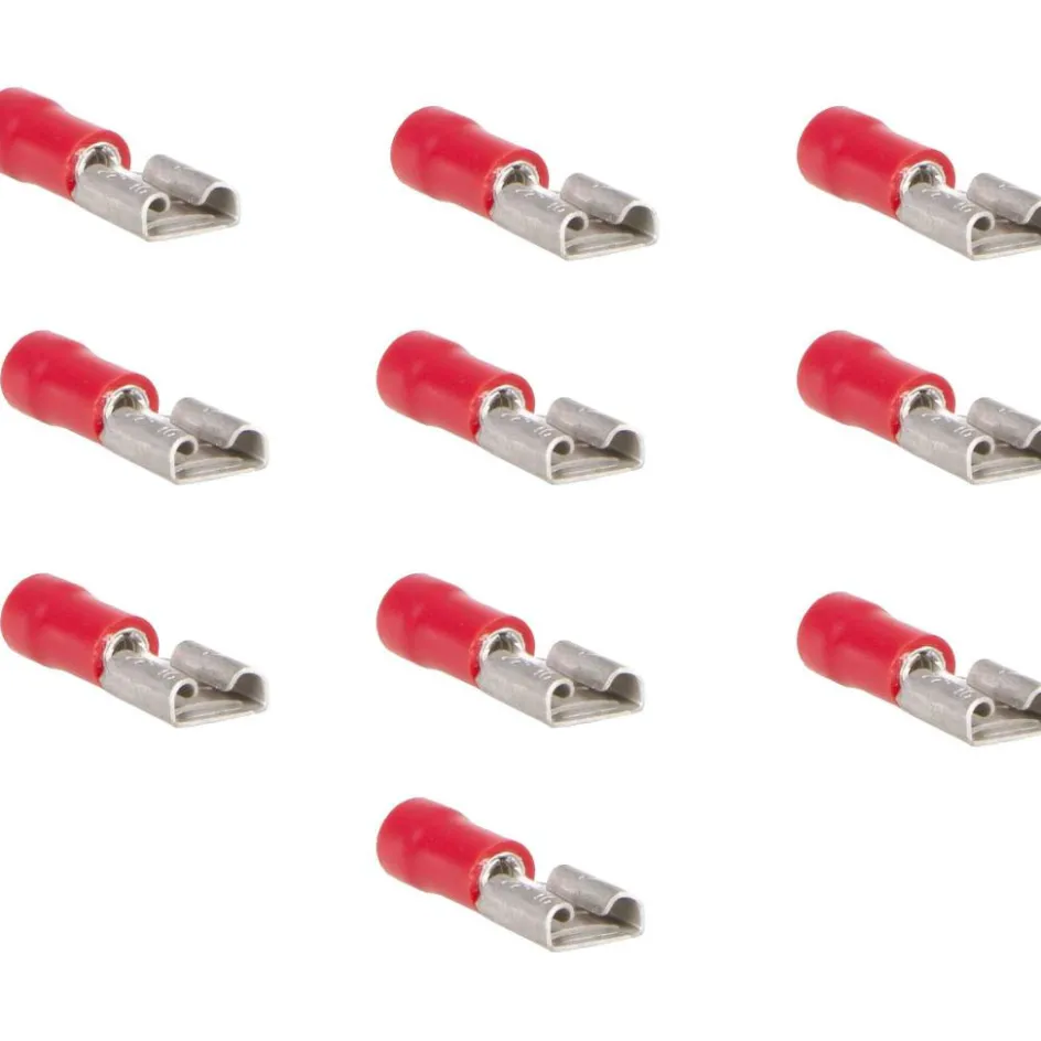 DWS Vlakstekkerhuls 4,8 mm rood per 10 stuks