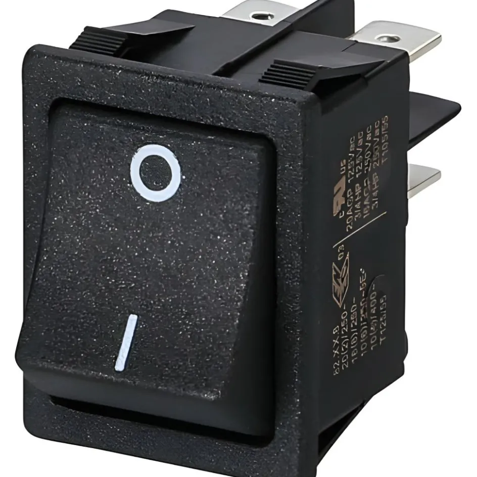 DWS Wipschakelaar 16A 30 x 22 mm zwart