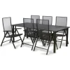 Clearance ENGARDEN by Kettler  Strek 220 Siero 6 verstelbaar tuinset antraciet