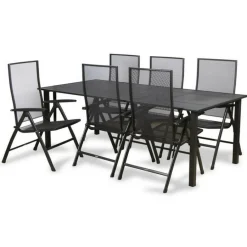 Clearance ENGARDEN by Kettler  Strek 220 Siero 6 verstelbaar tuinset antraciet