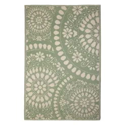 Esschert Design  Bellen buitenkleed 120 x 180 cm green white