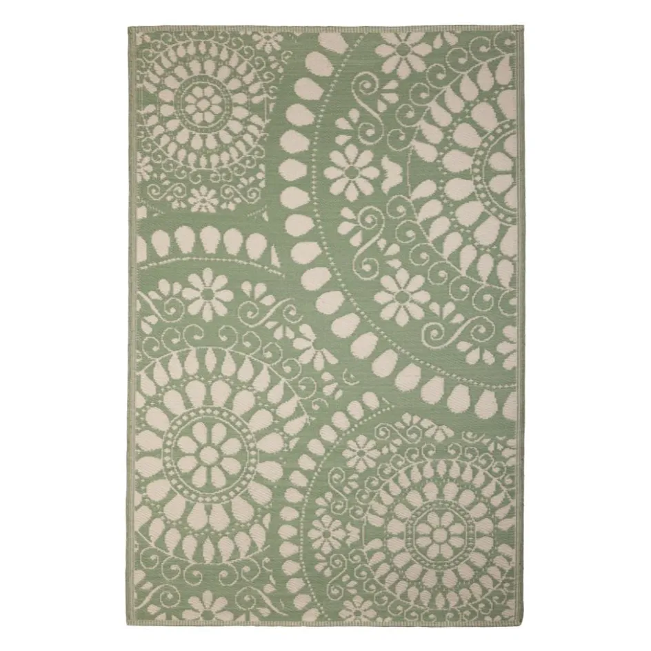 Esschert Design Bellen buitenkleed 120 x 180 cm green white