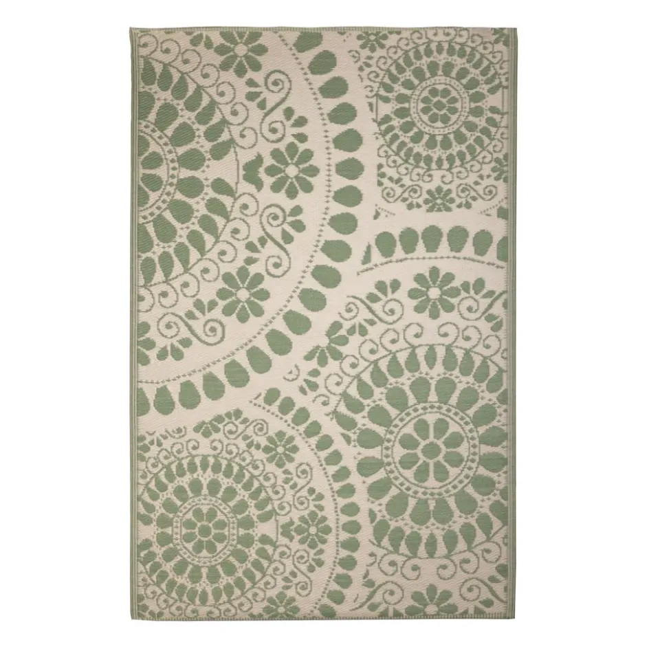 Esschert Design Bellen buitenkleed 120 x 180 cm green white
