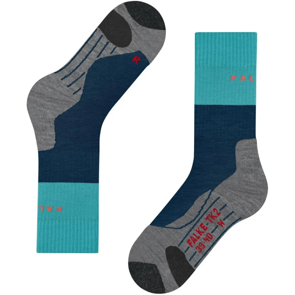 New Falke TK2 Explore wandelsokken dames blue pond