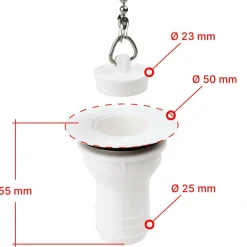 Discount Fawo Rechte afvoerplug 25 mm wit