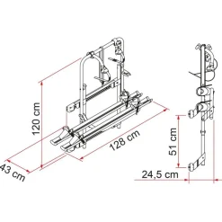 Online Fiamma Carry Bike 200 DJ Fiat Ducato voor 06 2006 fietsendrager zwarte kappen