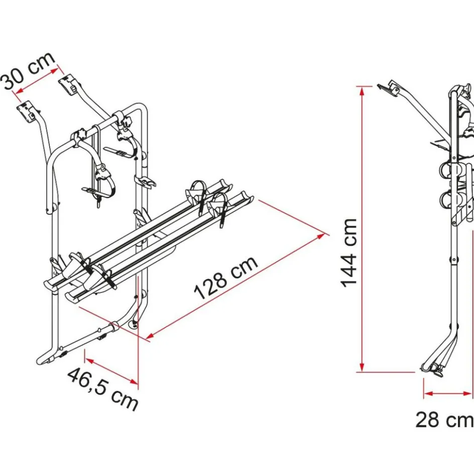 Fiamma Carry Bike Volkswagen T5 D - T6 D - T6.1 fietsendrager black