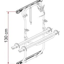 Hot Fiamma Carry-Bike DJ fietsendrager bevestigingsset voor  Ducato vanaf 2006 deep black
