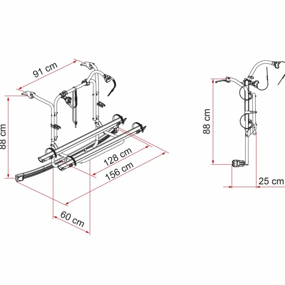 Online Fiamma Carry-Bike Ford Custom vanaf 2012 H1 fietsendrager deep black