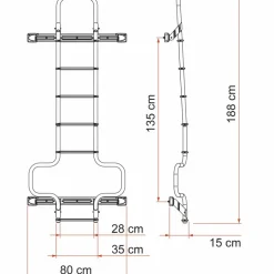 Fiamma Deluxe DJ H1 H2 ladder voor Ducato vanaf 2006  aluminium
