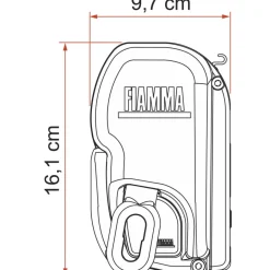 Fiamma F45 L 500 cassetteluifel polar white - Royal Grey