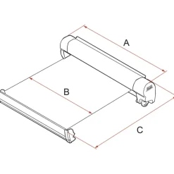 Fiamma F45 L 500 cassetteluifel polar white - Royal Grey