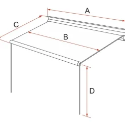 Fiamma F35 Pro 180 cassetteluifel deep black - Royal Grey