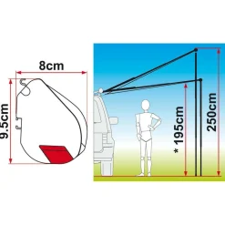 Best Fiamma F35 Pro 300 cassetteluifel titanium - Royal Grey
