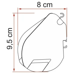 Online Fiamma F35 Pro 220 cassetteluifel deep black - Royal Grey