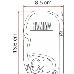 New Fiamma F45 S 425 cassetteluifel titanium - Royal Grey