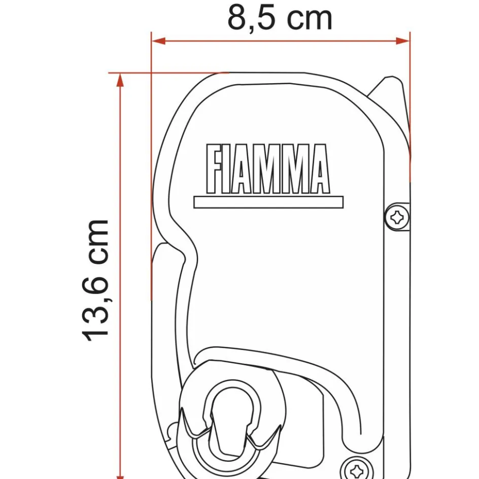 Outlet Fiamma F45 S 425 cassetteluifel deep black - Royal Grey