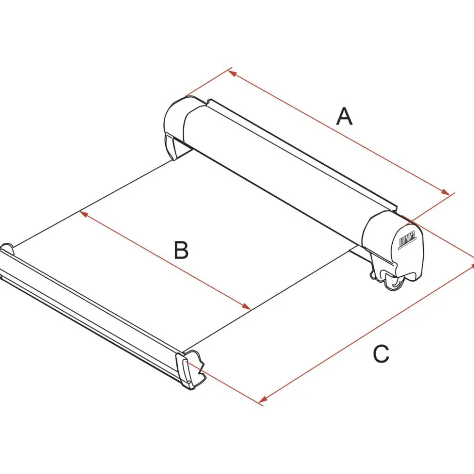 Outlet Fiamma F45 S 425 cassetteluifel deep black - Royal Grey