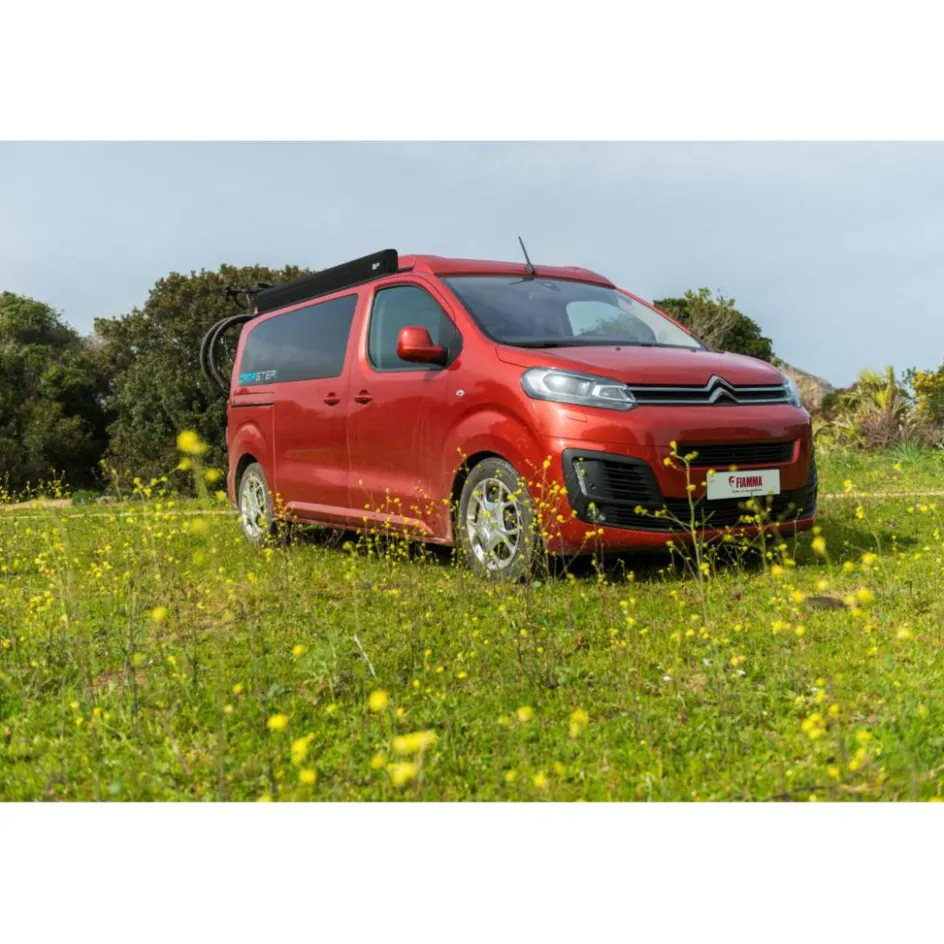 Outlet Fiamma F45 S 425 cassetteluifel deep black - Royal Grey