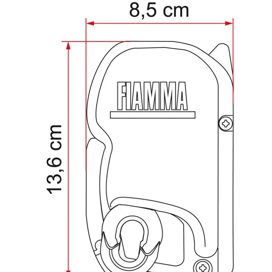 Fiamma F45 S 350 cassetteluifel deep black - Royal Grey