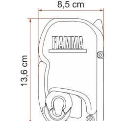 Best Fiamma F45 S 260 cassetteluifel polar white - Royal Grey