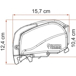 Fiamma F80L 550 cassetteluifel deep black - Royal Grey  V25