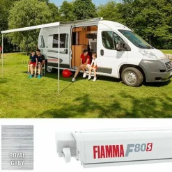 Online Fiamma F80s 450 cassetteluifel polar white - royal grey