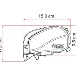 Fiamma F80s 425 cassetteluifel polar white - royal grey