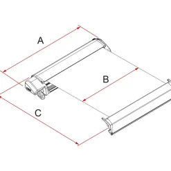 Fiamma F80s 425 cassetteluifel polar white - royal grey