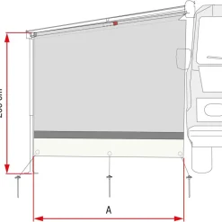 Clearance Fiamma Sun View Side Caravanstore F35 zijwand schaduwdoek