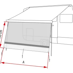 Best Fiamma Sun View XL 350 voorwand schaduwdoek 335 x 190 cm
