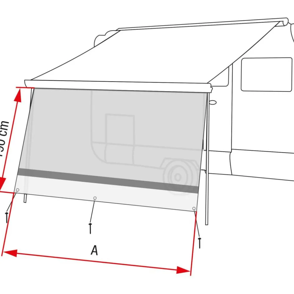 Fiamma Sun View XL 400 voorwand schaduwdoek 385 x 190 cm