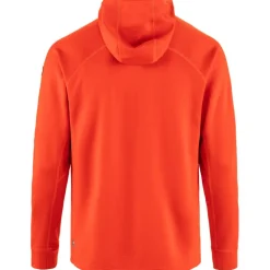 Fjällräven Abisko Grid Hoodie fleece vest heren flame orange