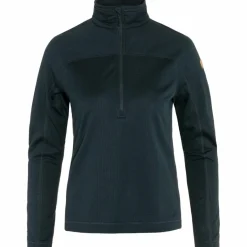 Fjällräven Abisko Lite Fleece Half Zip shirt dames dark navy