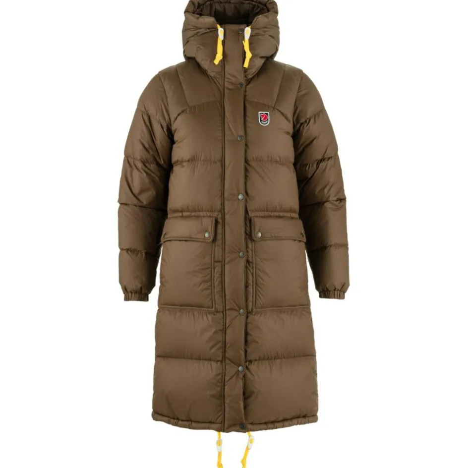 Fjällräven Expedition Long Down parka outdoor jack dames dark oak