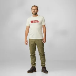 Fjällräven Logo shirt heren chalk white