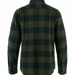 Online Fjällräven Ovik Heavy Flannel overhemd heren deep forest  dark navy